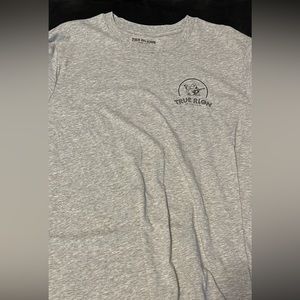 Grey true religion t shirt men’s Large